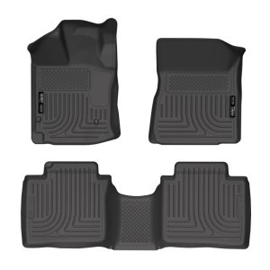 Toyota Venza Floor Liners - Front + Rear - Husky Liners - WeatherBeater - Black - `12-`13